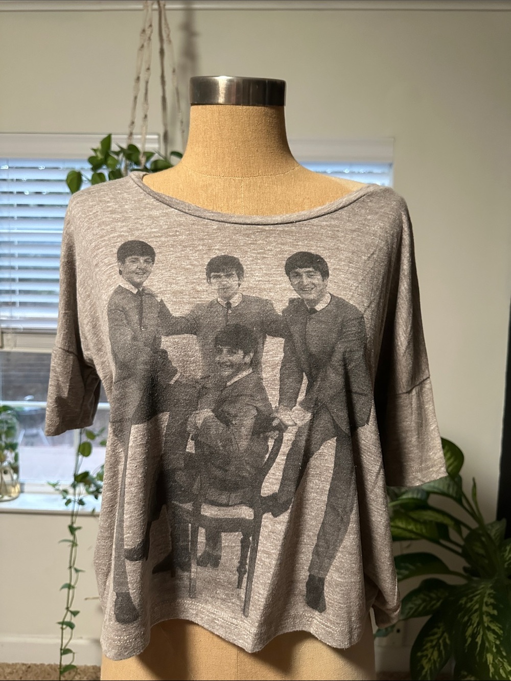 Gray Vintage Band Photo Graphic Tee